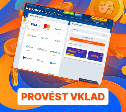 provedení vkladu na účet v kasinu mostbet